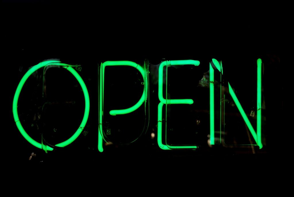 open LED sign