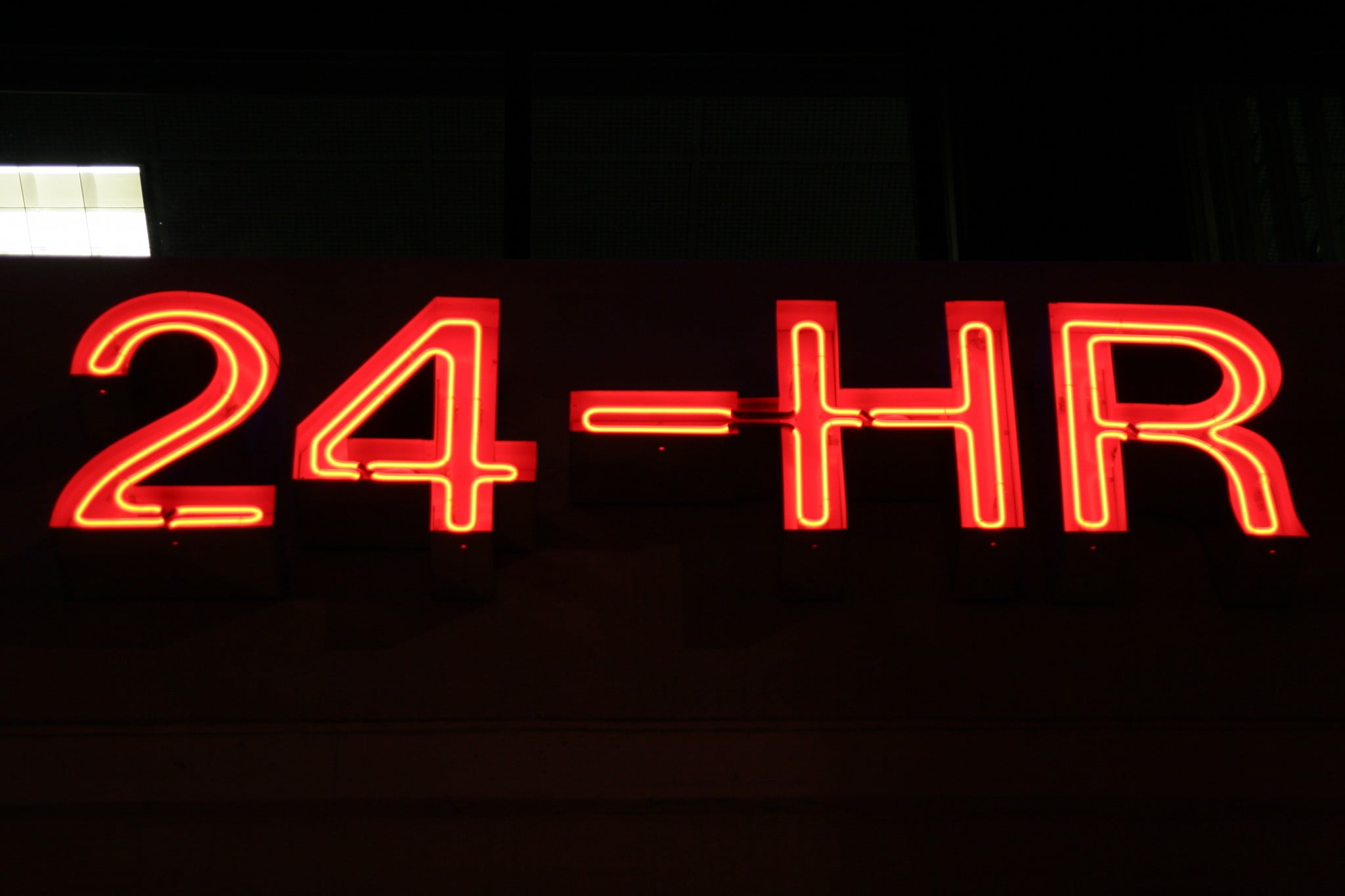 24 hour pharmacy neon sign