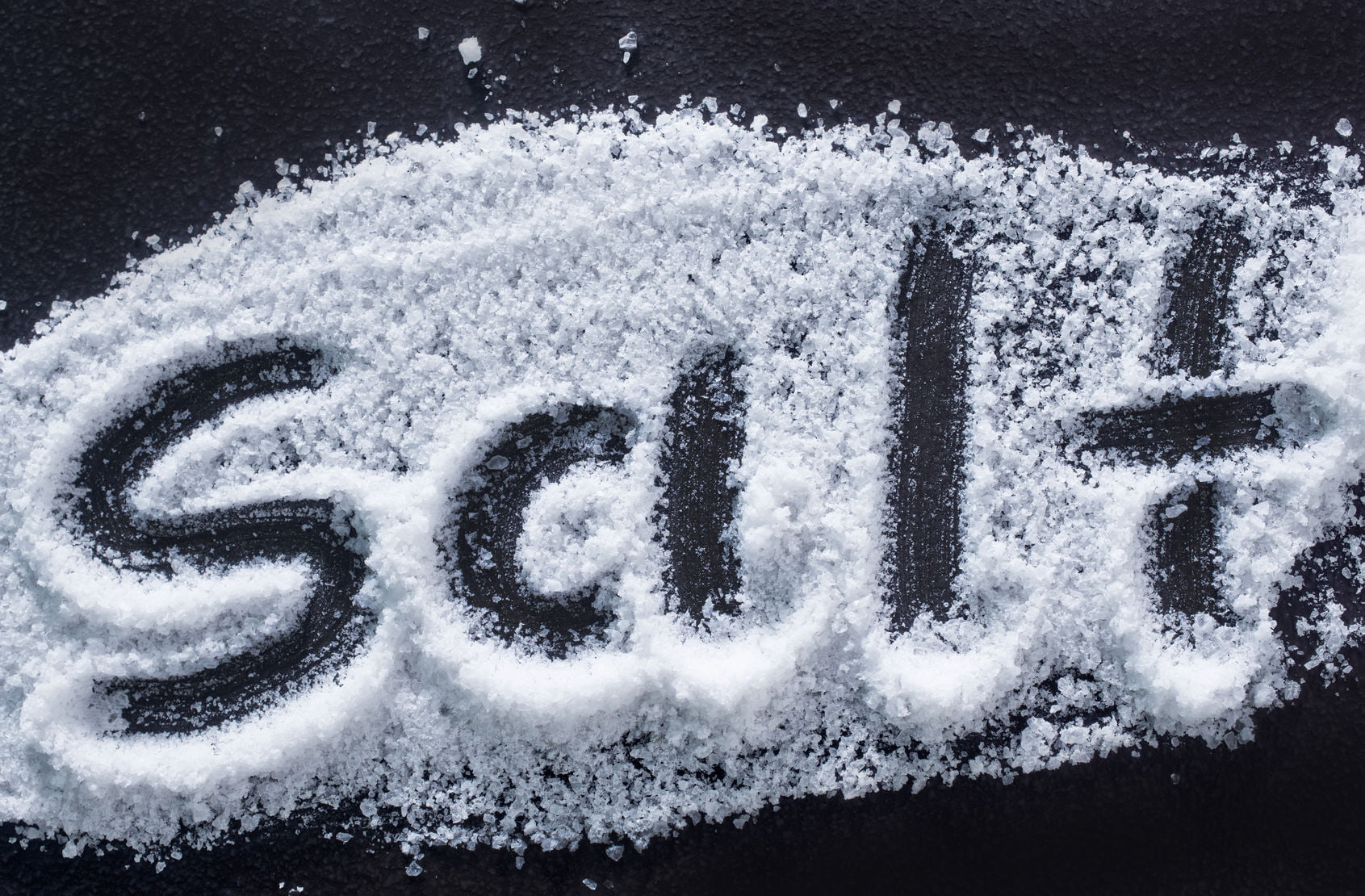 salt reduction: the word "salt" written in salt