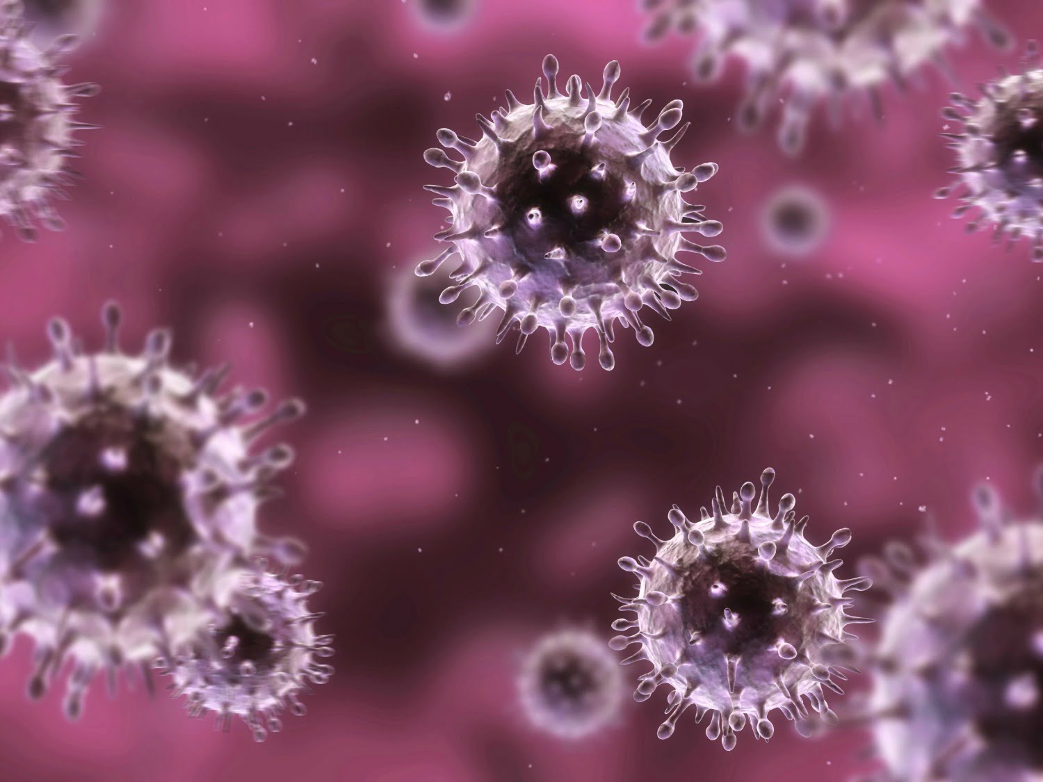 flu virus in pink