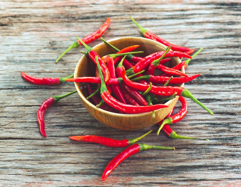 high-fat diet: hot chilli peppers