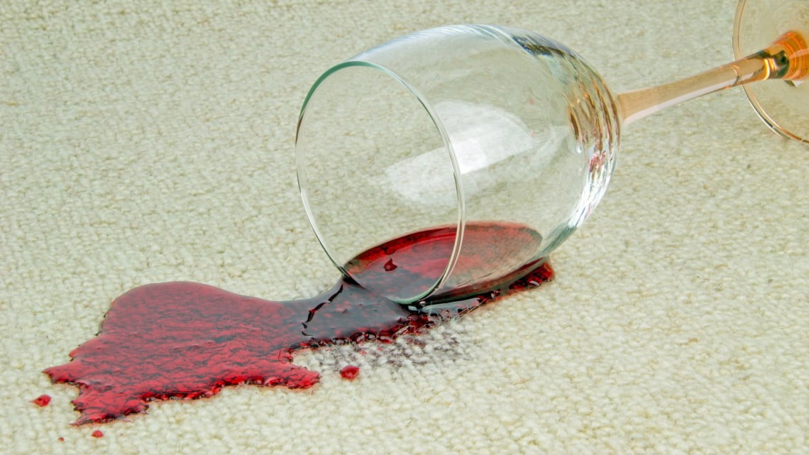 alcohol promotion: spilled wineglass