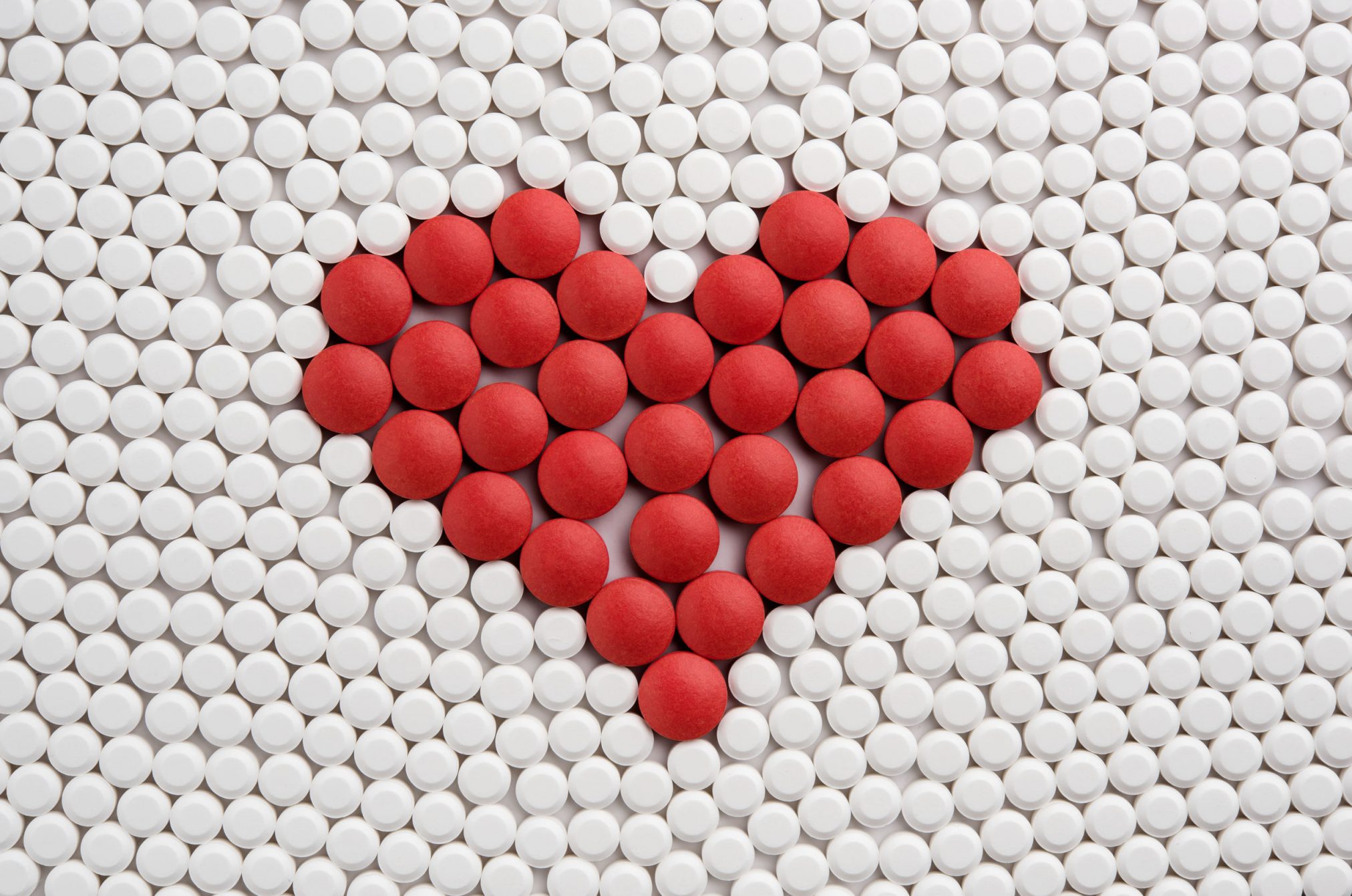 heart made out of pills