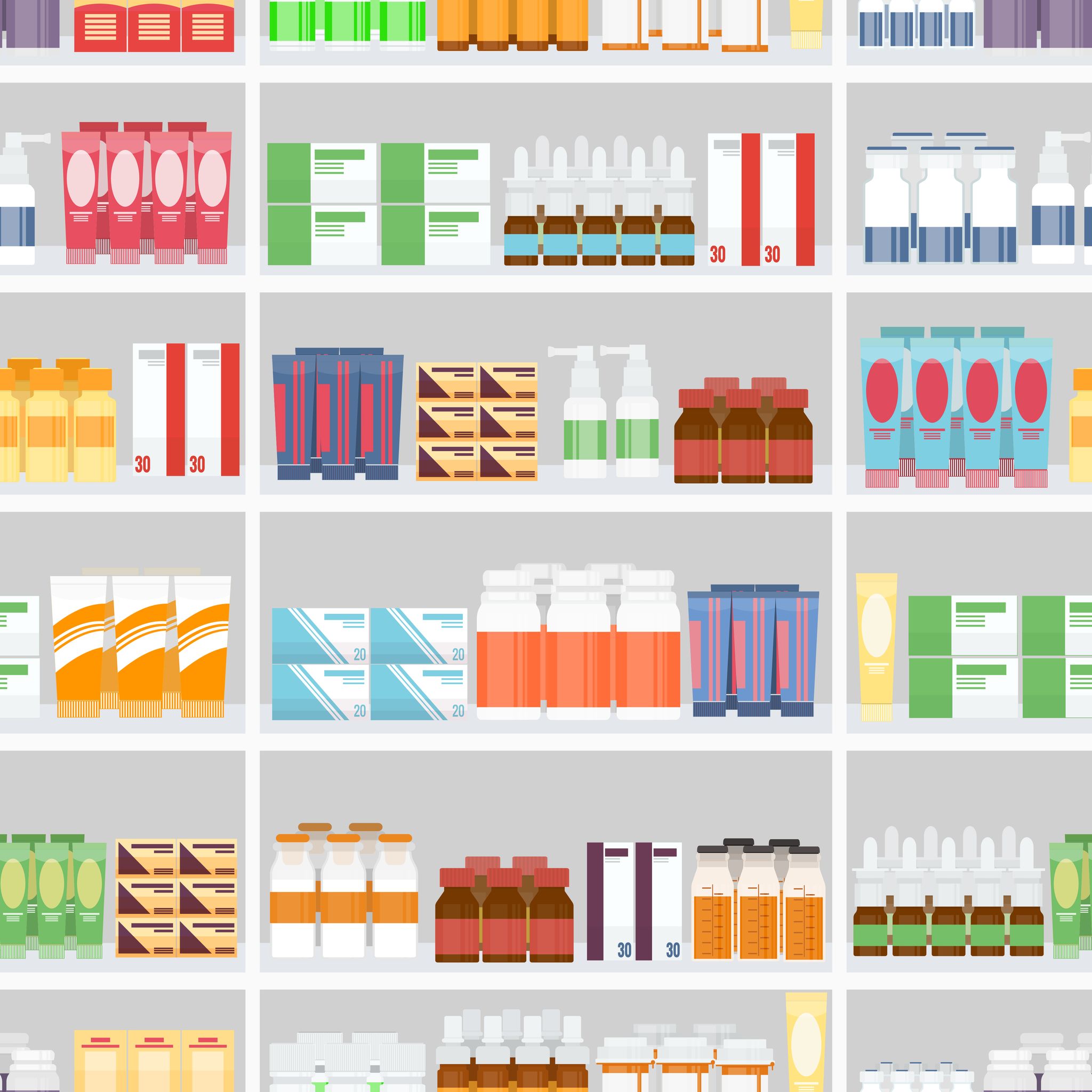 medicines pills shelves pharmacy