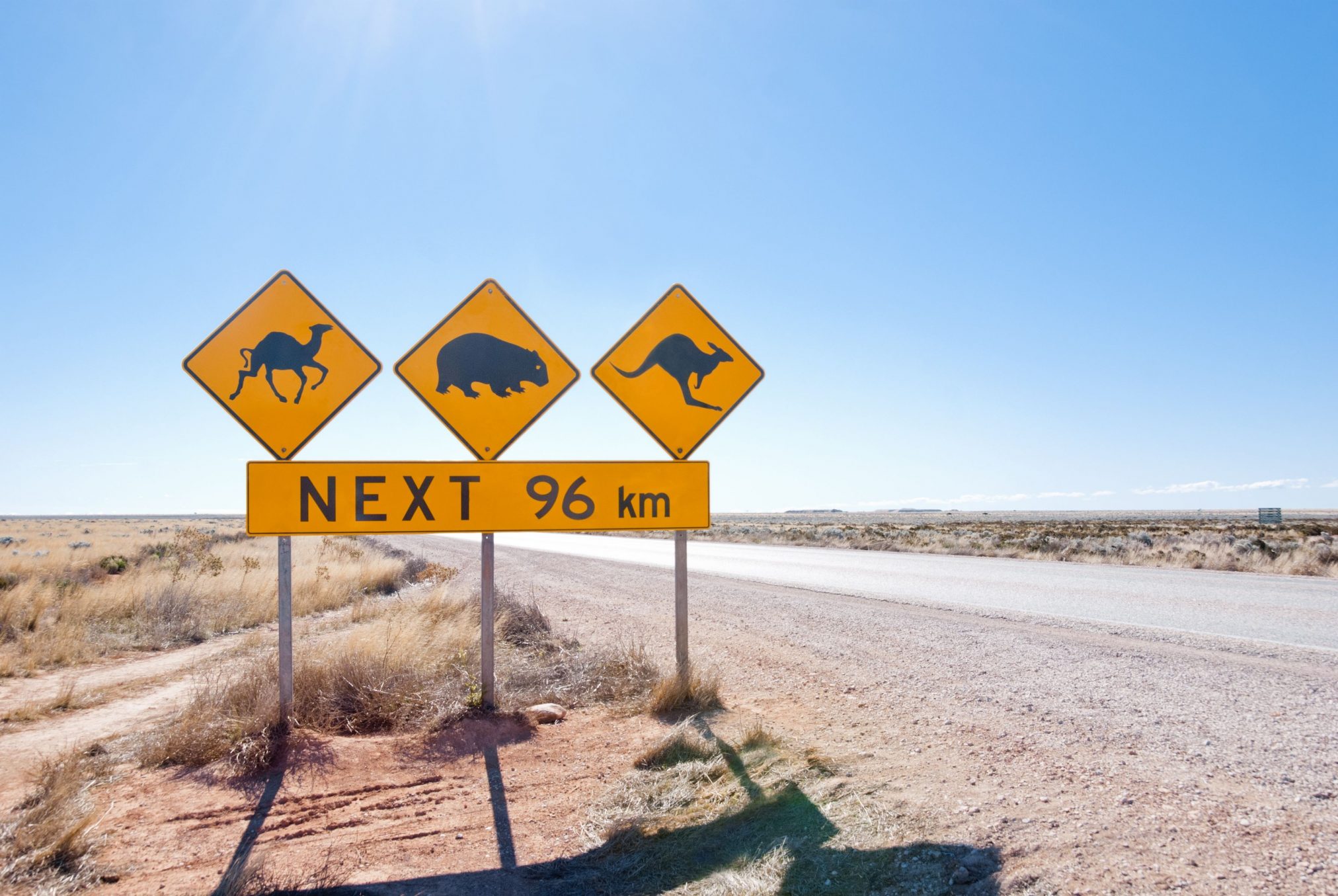 remote rural regional Australian animals sign