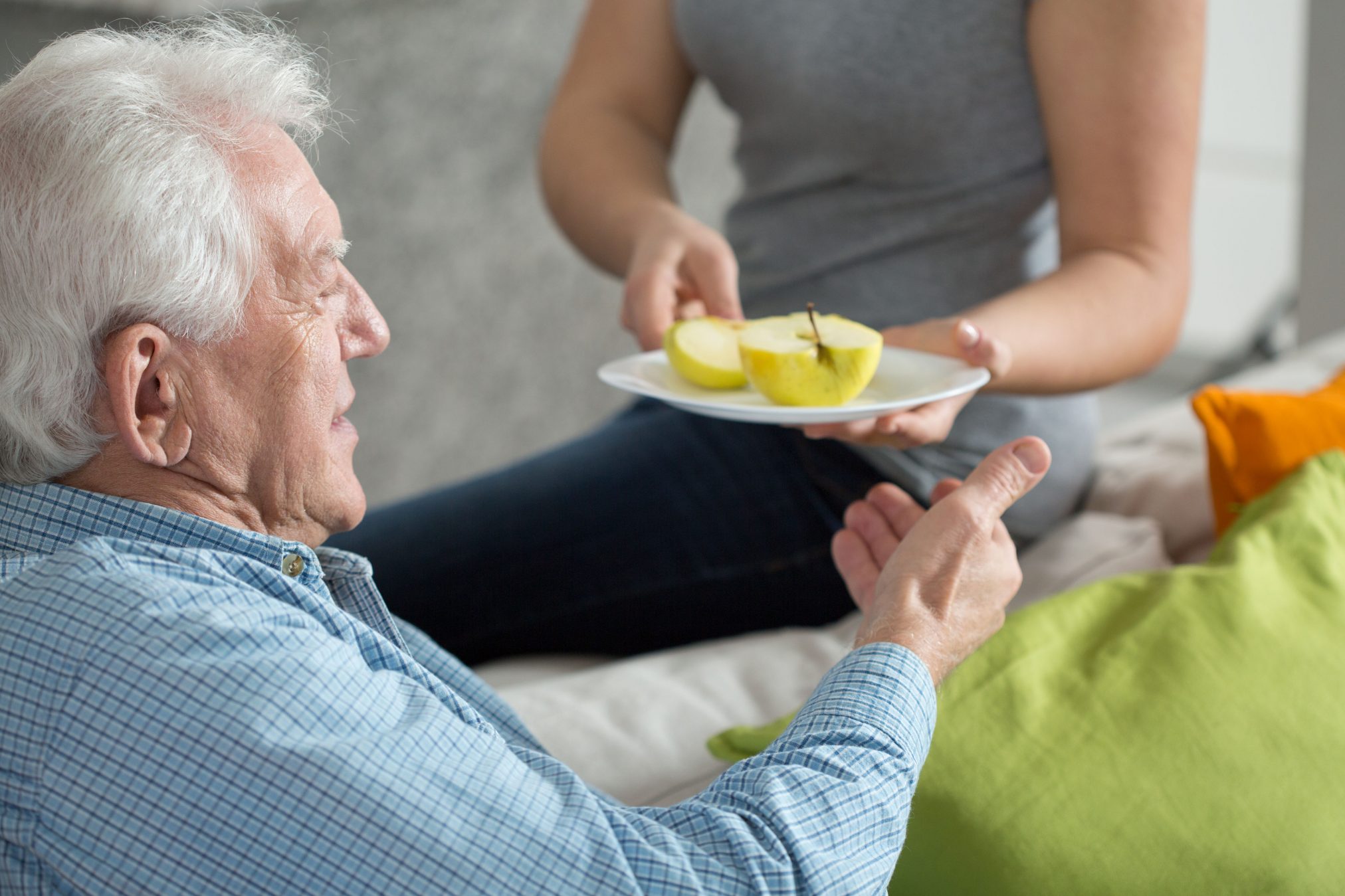 elderly older man food nutrition