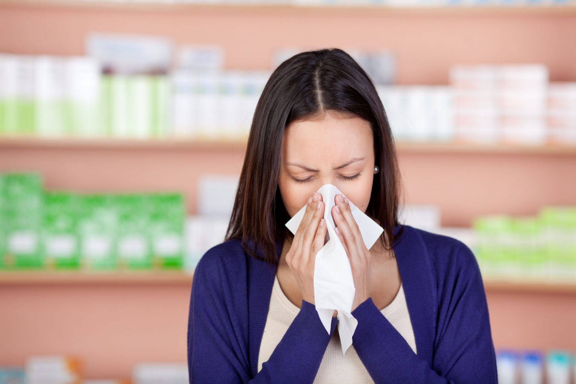 pharmacist sneezes