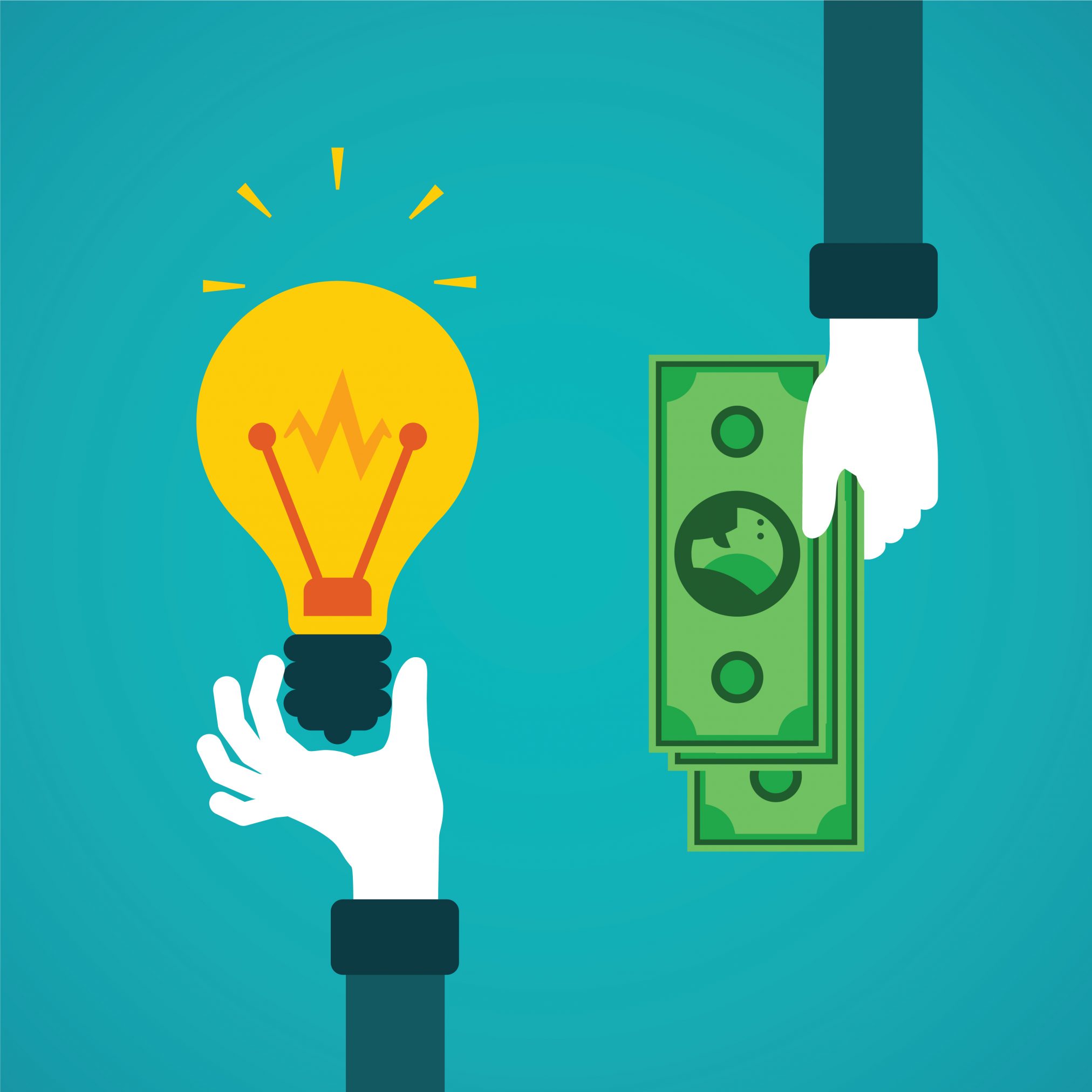 money business ideas lightbulb cash