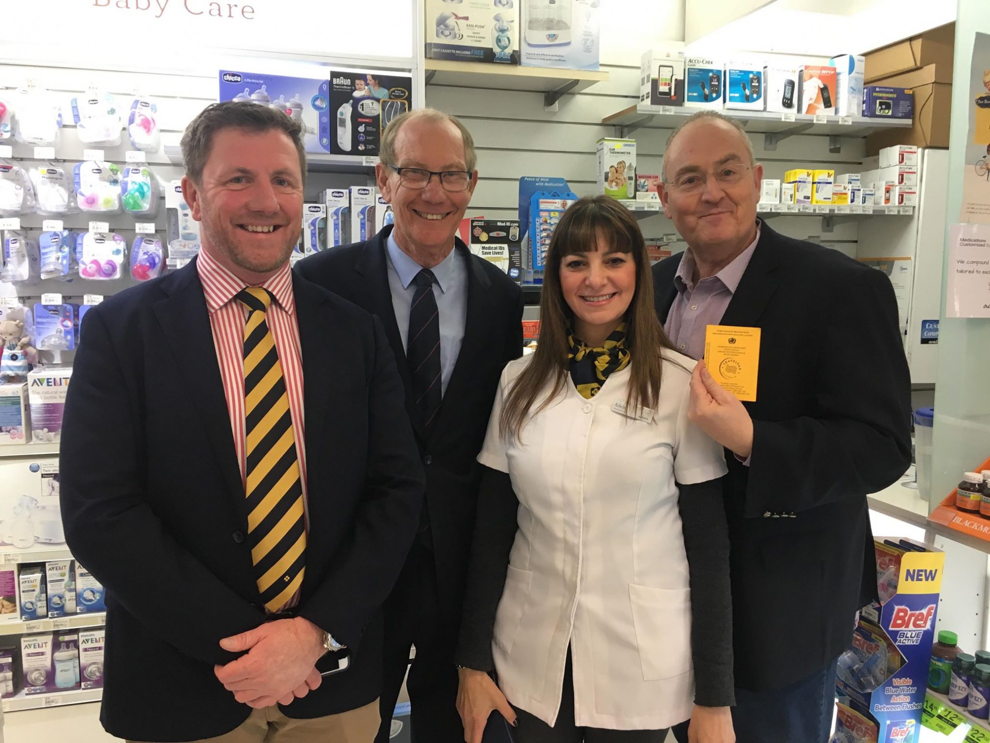 NSW Guild President David Heffernan, NSW PSA President Peter Carroll, NSW Guild committee member Adele Tahan and and Shadow Health Minister Walt Secord.