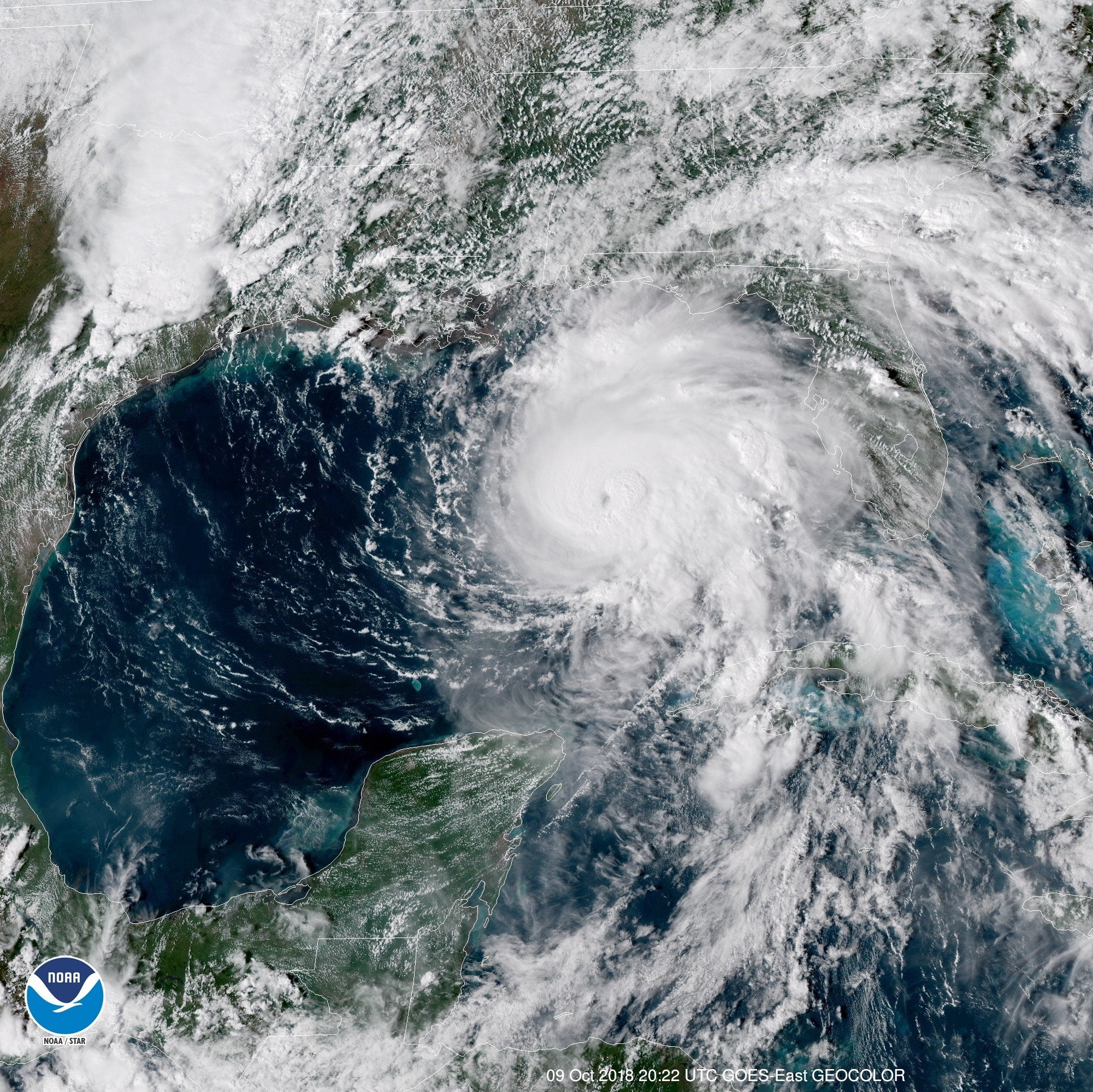 Hurricane Michael. Image courtesy US National Hurricane Center via Twitter.