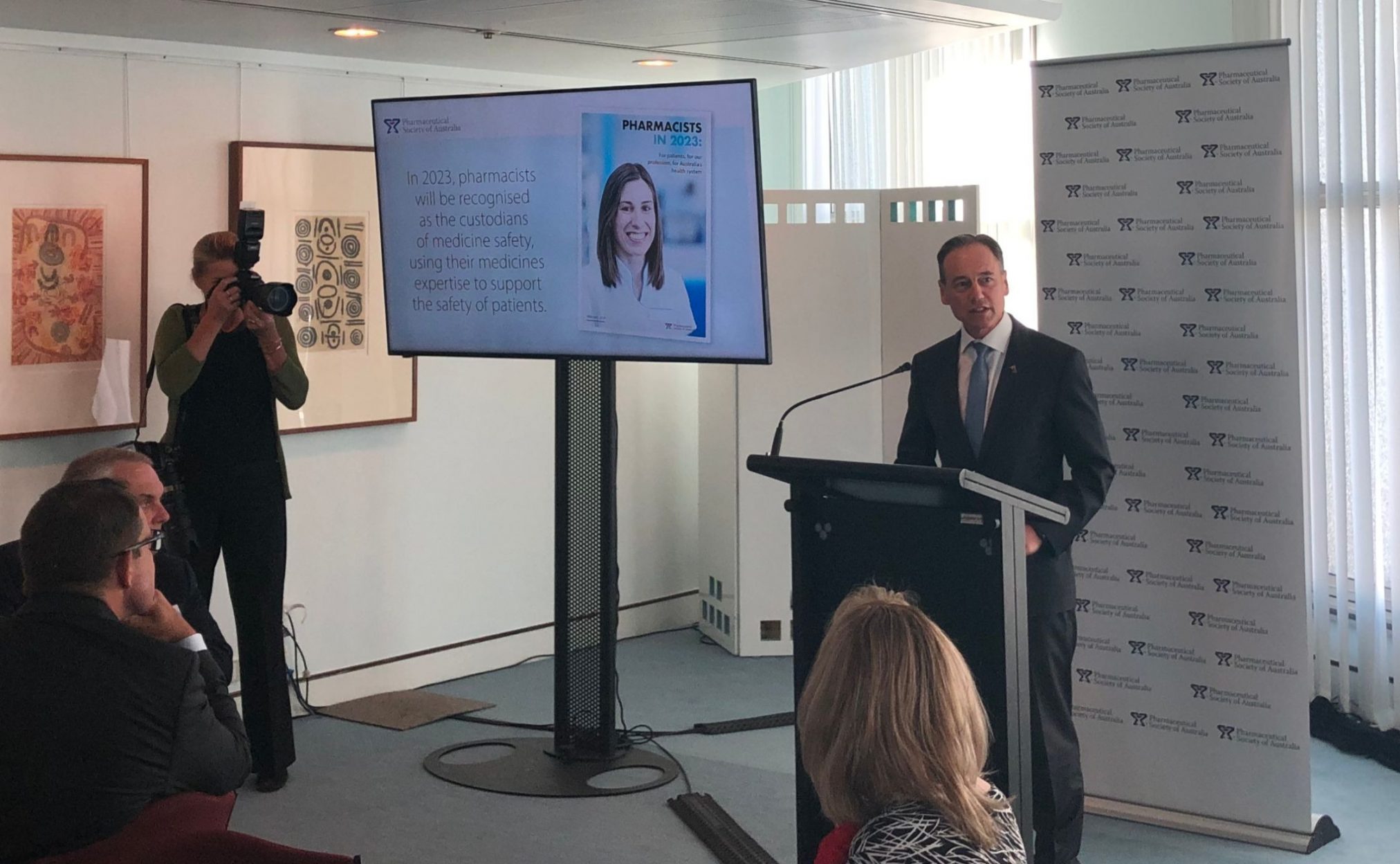 Greg Hunt speaks at the launch of Pharmacists in 2023