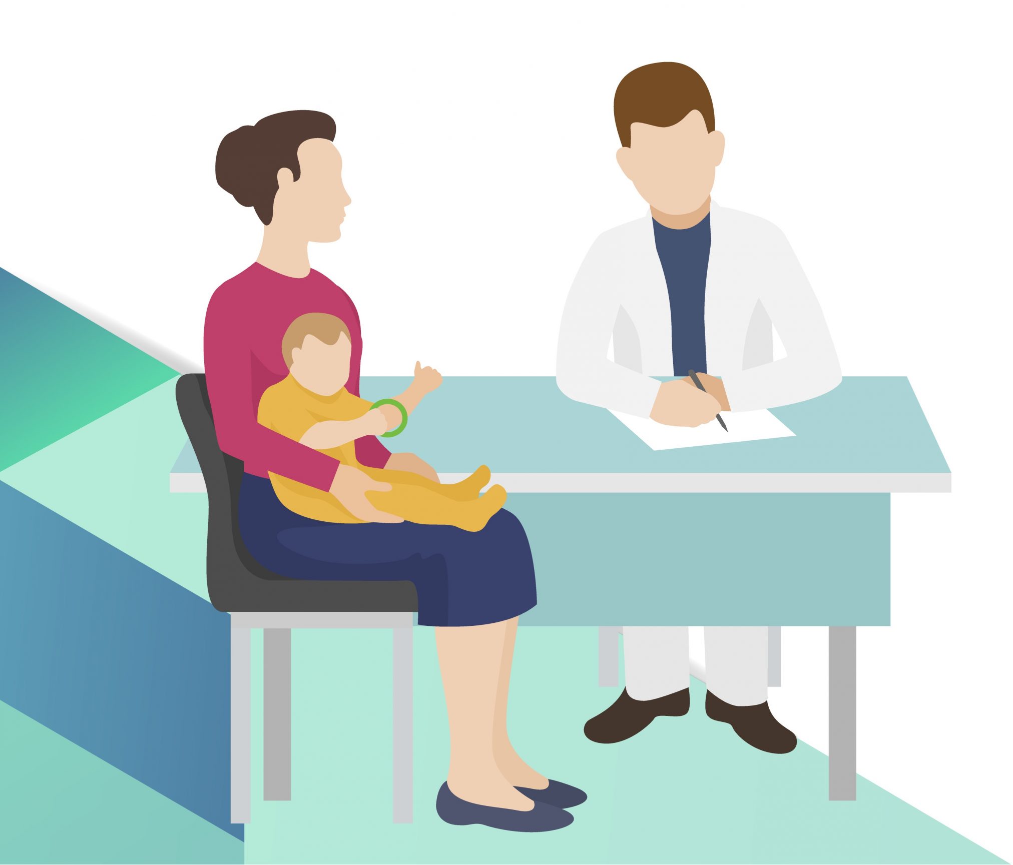 pharmacist doing consultation mother baby