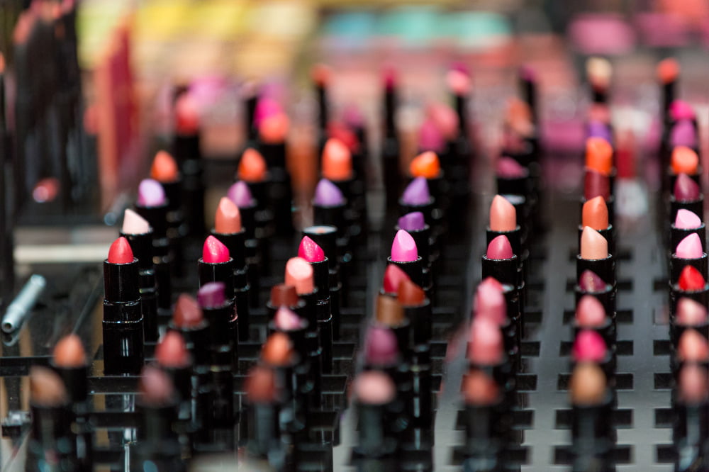 rows of lipsticks