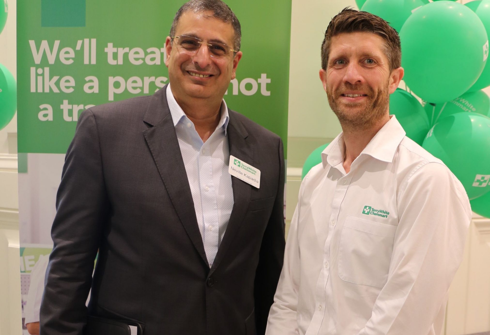 Neville Kapadia (Aspen Nutritionals Australia) and Duncan Phillips (TerryWhite Chemmart CEO