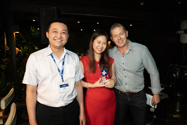 James and Catherine Chui Hooper Centre Pharmacy with Darren Dye, CEO Pharmacy Alliance