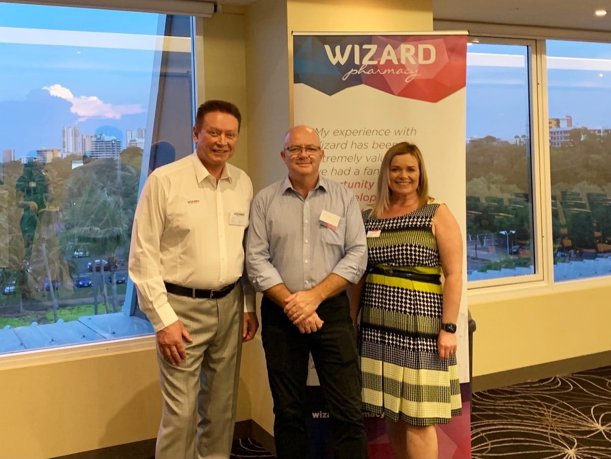 Wizard Pharmacy Chief Executive Officer Lyndon Dyson, AANT General Manager Operations Edon Bell and Wizard Pharmacy Chief Executive Officer Sally Parker