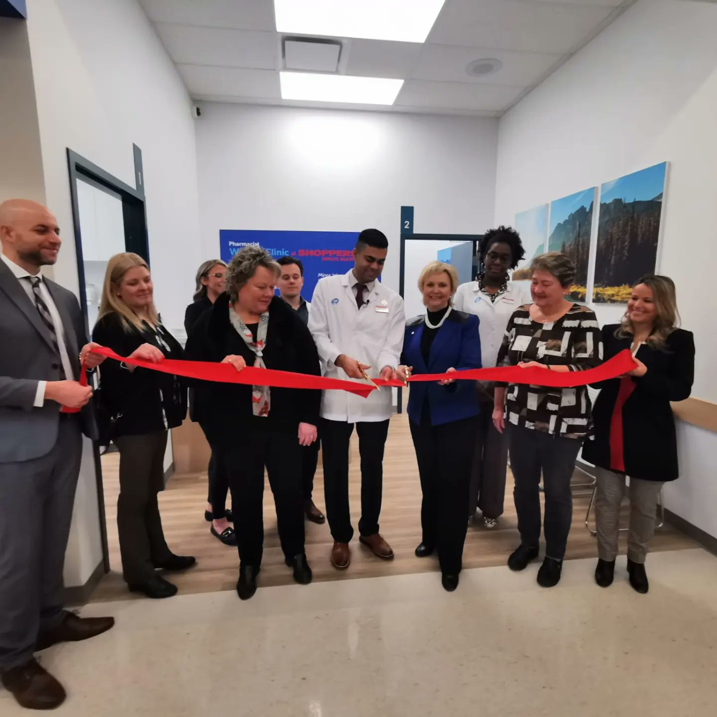 The Fort Saskatchewan pharmacy walk-in clinic is opened. Image: Raj Bharadia via Twitter.